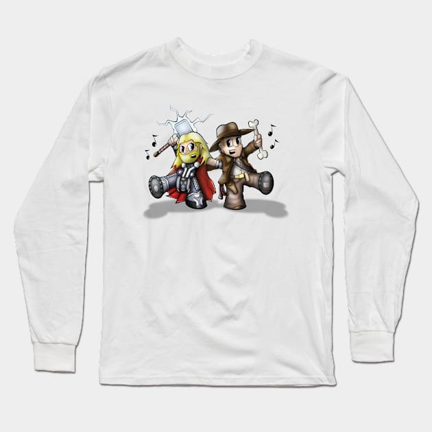 Lightning and Bone Long Sleeve T-Shirt by gameoftoons